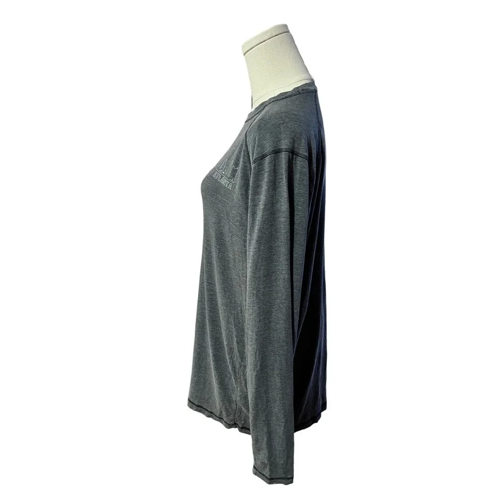 Tasc Performance Atlanta Georgia Skyline Graphic T Shirt Gray Long Sleeve Womens - Picture 3 of 7
